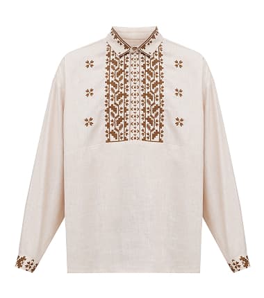 white Verkhovina's vyshyvanka